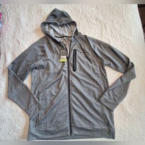 Eddie Bauer men's size Large activewear hoodie 3 pockets 1 zippers full zip NWT